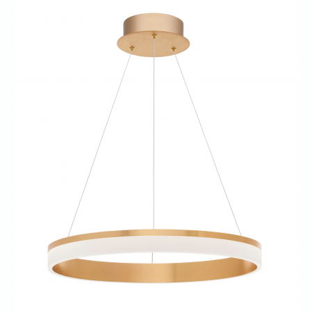 Lustre Dormitor - Lustra rotunda suspendata aurie Kief Ø40/60 cm, iluminare LED, design modern lux, 9818481 - Novaluce
