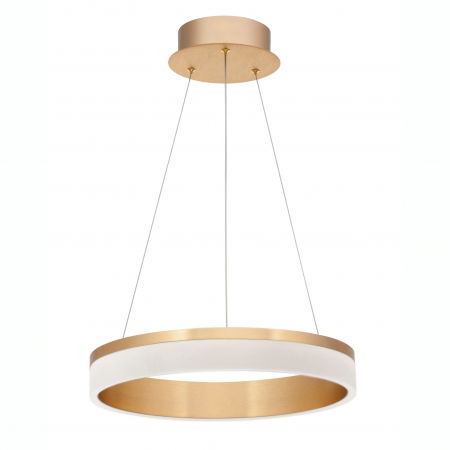 Lustre Dormitor - Lustra rotunda suspendata aurie Kief Ø40/60 cm, iluminare LED, design modern lux, 9818482 - Novaluce