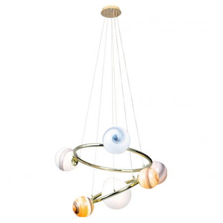 Lustra sistem solar Loris Ø 48 cm metal/sticla inaltime reglabila, P0379 - Maxlight [0]