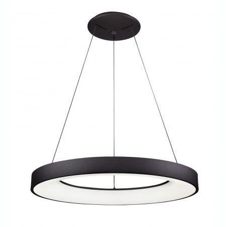 Lustre Dormitor - Lustra smart control Rondo Ø60 cm alba/neagra, iluminare LED dimabila, design modern, 9853044 - Novaluce