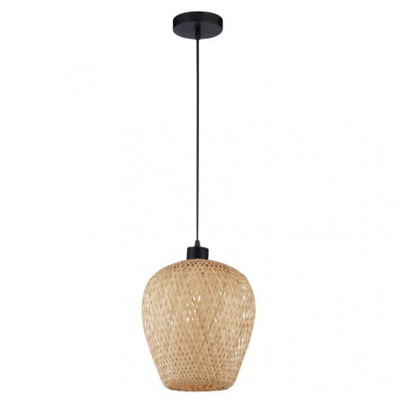Lustre Dormitor - Lustra tip pendul Amaia din bambus Ø 23 cm, inaltime reglabila, 9142499 - Novaluce