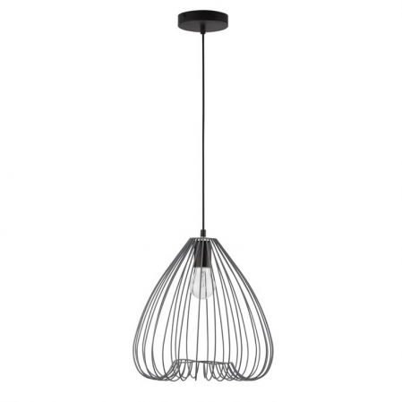 Lustre Dormitor - Lustra tip pendul gri Delfi, din metal, Ø 32 cm, inaltime reglabila, 9402573 - Novaluce