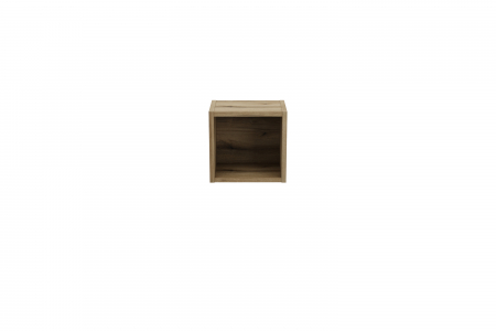 Produse - Raft suspendat baie, finisaj stejar Nova, Qubik, COMAD