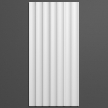 Panouri riflaje - Panou decorativ 3D din poliuretan flexibil, model Riflaj W369F - 25x1.25x200 cm