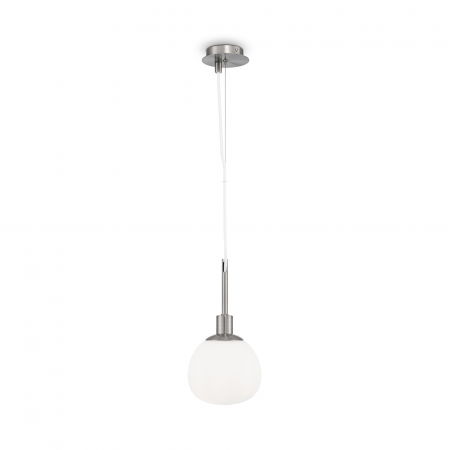 Lustre Dormitor - Pendul Erich MOD221-PL-01-N, 1xE14, alb+nichel, IP20, Maytoni