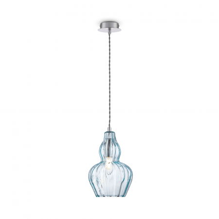 Lustre Dormitor - Pendul Eustoma MOD238-PL-01-BL, 1xE14, nichel+albastru, IP20, Maytoni