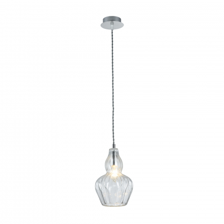 Lustre Dormitor - Pendul Eustoma MOD238-PL-01-TR, 1xE14, nichel+transparent, IP20, Maytoni