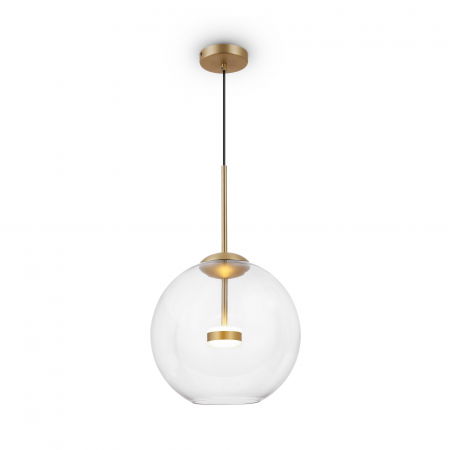 Lustre Dormitor - Pendul LED Cometa MOD056PL-L12G3K, 12W, 720lm, lumina calda, IP20, auriu+transparent, Maytoni