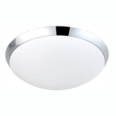 Plafoniere LED - Plafoniera/aplica moderna baie Zozda Ø 30 cm, sticla/metal crom, IP54, AZ 1307 - Azzardo