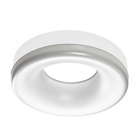 Plafoniere LED - Plafoniera/aplica rotunda LED Fanni Ø 37 cm, alba/niche satinat/crom, design modern, AZ 2945 - Azzardo