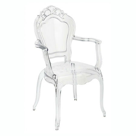 Scaun transparent de design Elisabeth stil baroc, policarbonat, 777-APC - King [0]