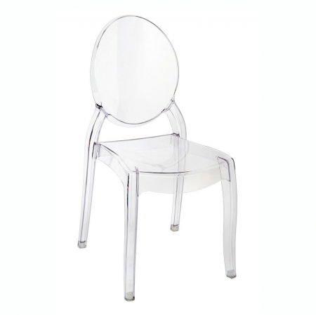 Scaune - Scaun transparent Victoria, design modern stil victorian, policarbonat, PC502.CLEAR - King