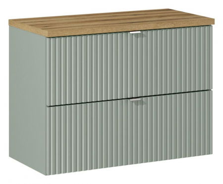 Produse - Set baie masca cu sertare + blat Line Reed Green 80 cm