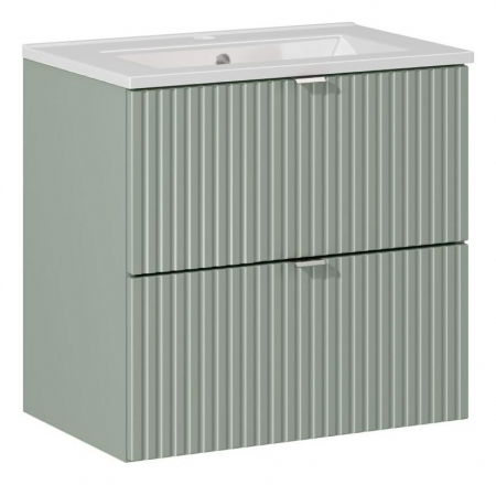 Produse - Set baie masca cu sertare + lavoar Line Reed Green 60 cm - Comad