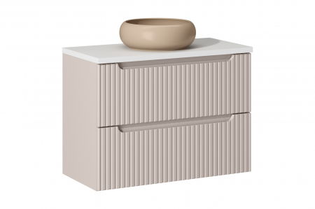 Seturi mobilier baie - Set mobilier baie 80cm cu blat și lavoar Wiki Nova Cashmere