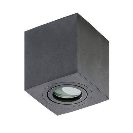 Lustra baie - Spot lumina patrat aplicat pentru baie Halli 9x9 cm, metal alb/negru, IP44, AZ 2878 - Azzardo