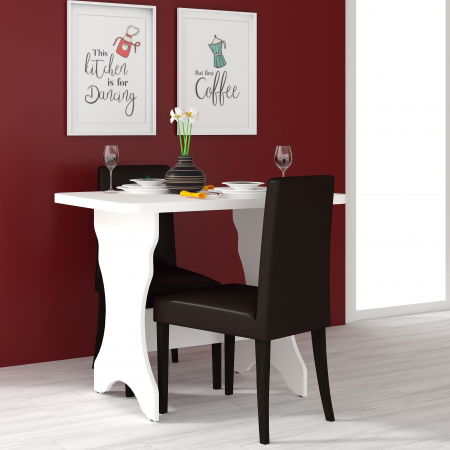 Mese - Masa Bucatarie  KC-2 UA,90x60x73 cm, Alb