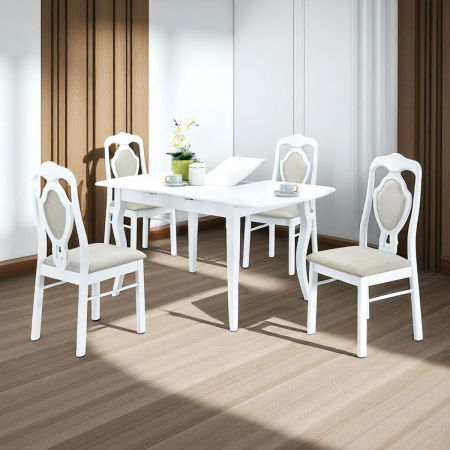 Mese - Set Masa RH7211EXT + 4 RH561C White,150x80x76 cm