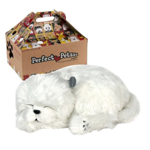 Interactive - Cățeluș de pluș Bichon Maltez Perfect Petzzz care respiră