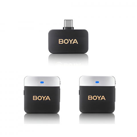 Electronice - Boya 2.4GHz Dual-Channel Wireless Microphone System (BY-M1V4) Type--C, Black