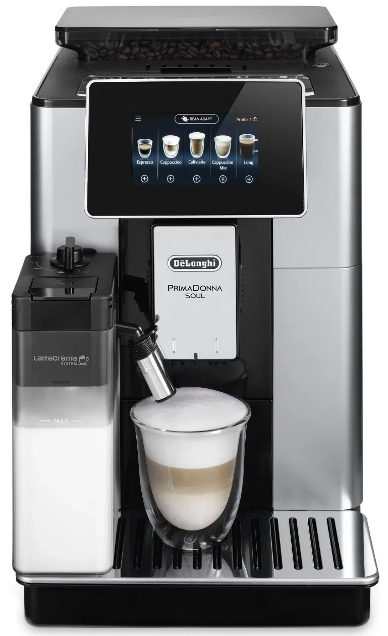 Aparate de cafea - DeLonghi ECAM 610.55.SB – Espressor automat inteligent cu control prin telefon și 19 bari presiune