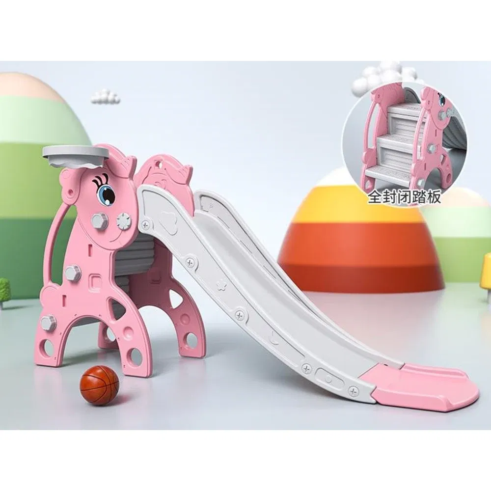 Teren de joaca - Tobogan roz pentru copii ChiToys