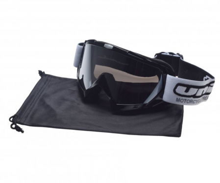 Ochelari - Ochelari motocross/atv/enduro Unit, culoare rama negru, lentila fumurie argintie