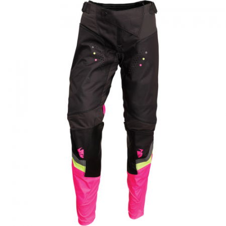 Pantaloni - Pantaloni cross/atv dama Thor Pulse Racewear Rev, culoare gri/roz, marime M