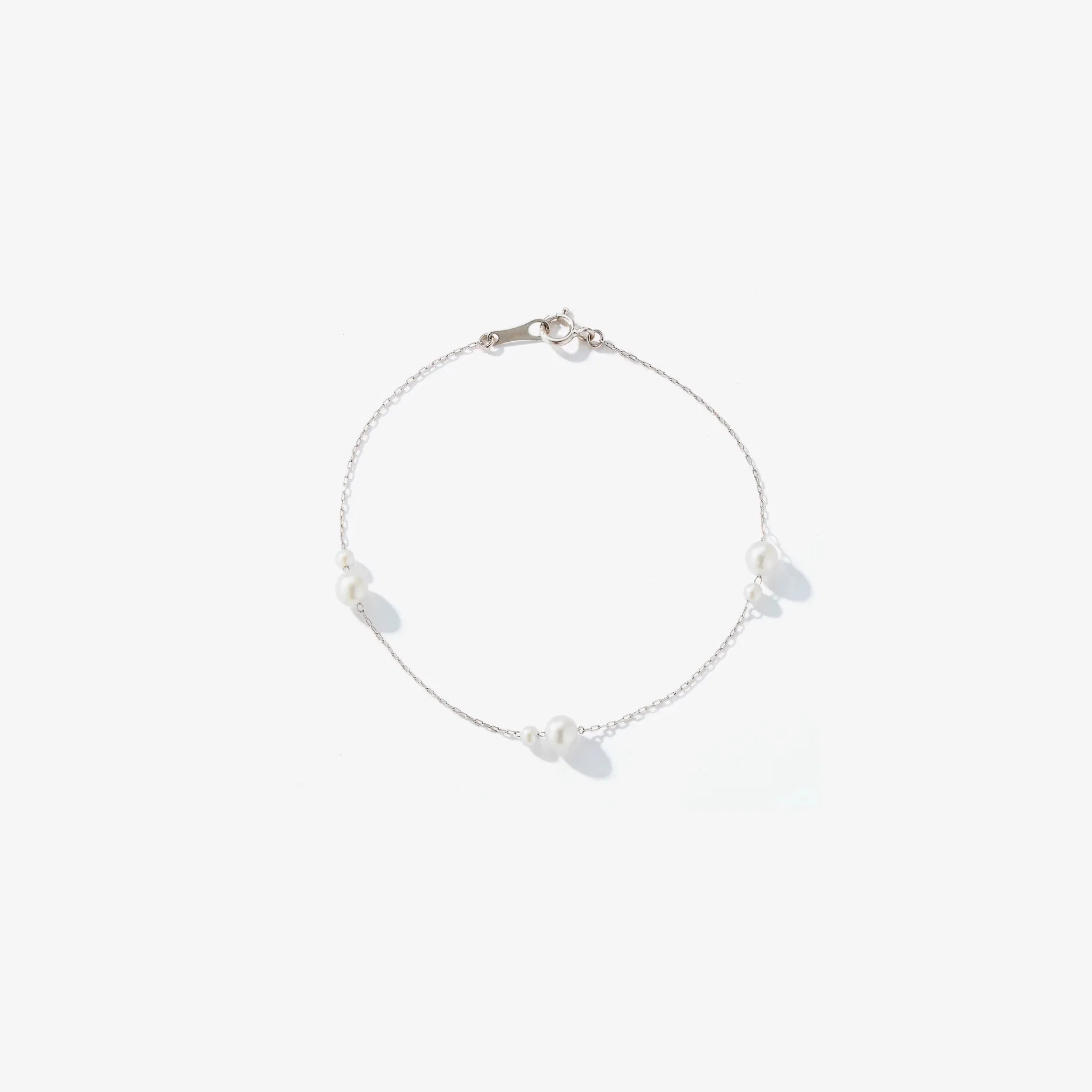 Set Colier și Brățară argint cu perle naturale de cultură large silver. Perola Collection [8]