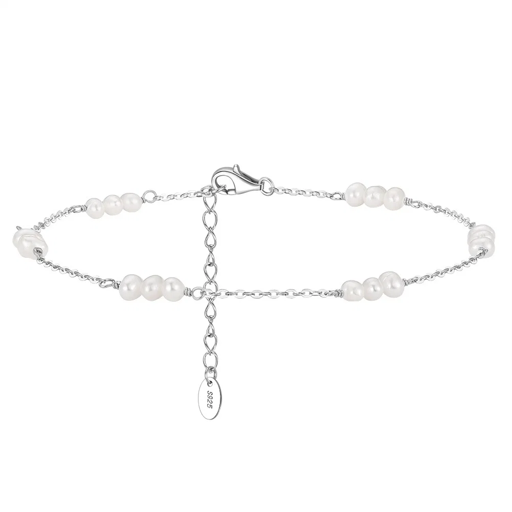 Brățară de Picior cu Perle Naturale de Cultură Pearl Anklet Silver [1]