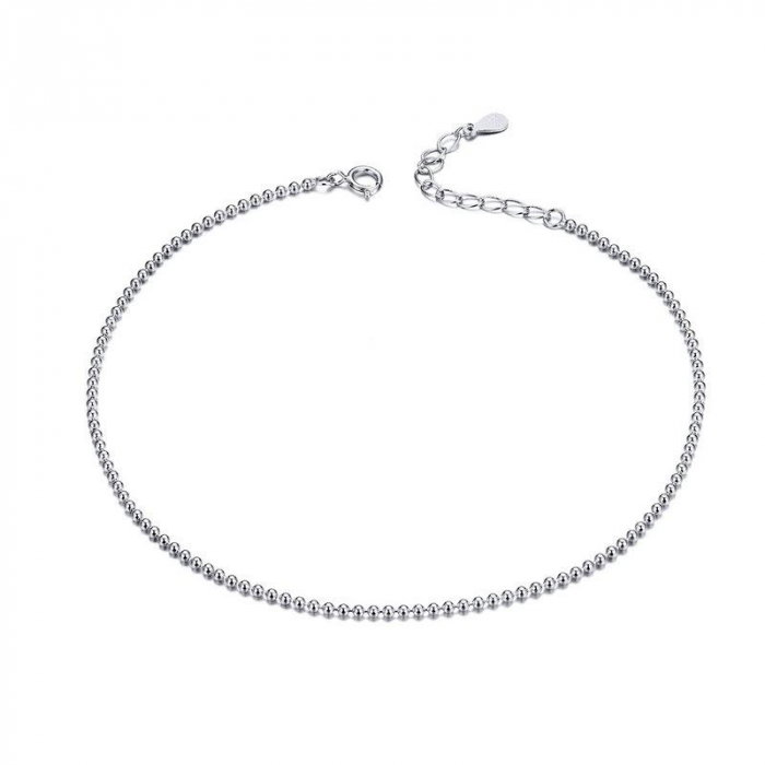 Brățară de picior din argint Beaded Chain [1]