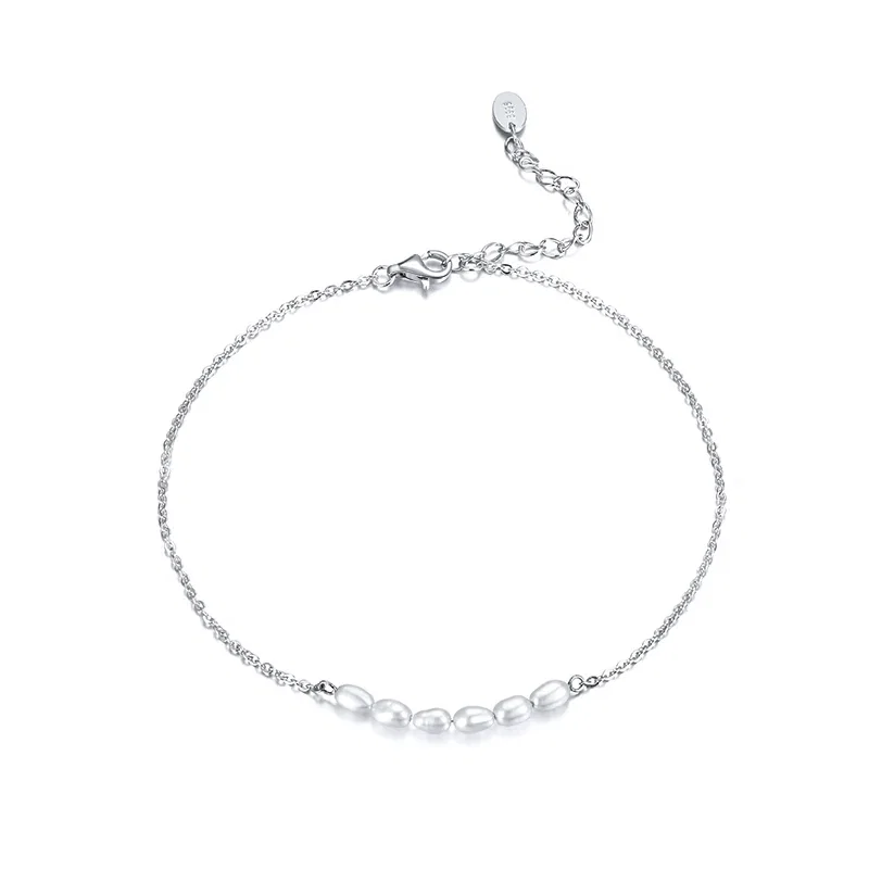 Set Brățară de mană și Brățară de picior din Argint cu perle naturale de cultură Silver Serenity [6]