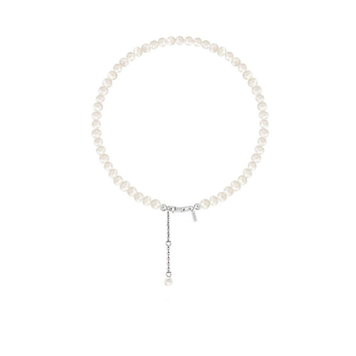 Brățară de picior din Argint cu perle naturale de cultură Small Pearl String Argintiu [1]