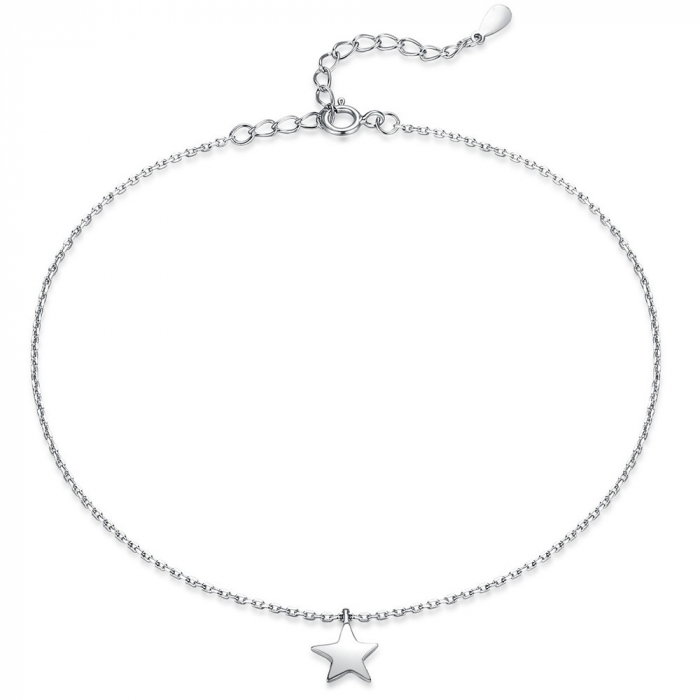 Brățară de picior din argint Plain Star [1]