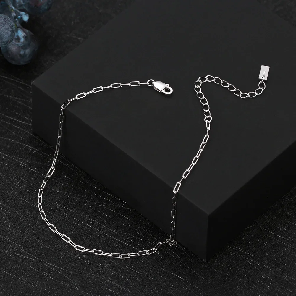 Brățară de picior din Argint Silver Paperclip Chain [2]
