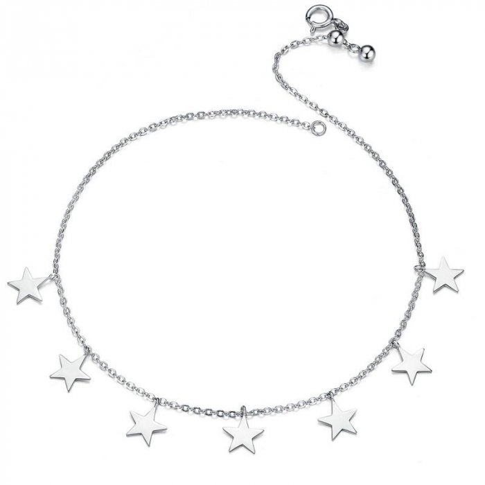 Brățară de picior din argint Star String [1]