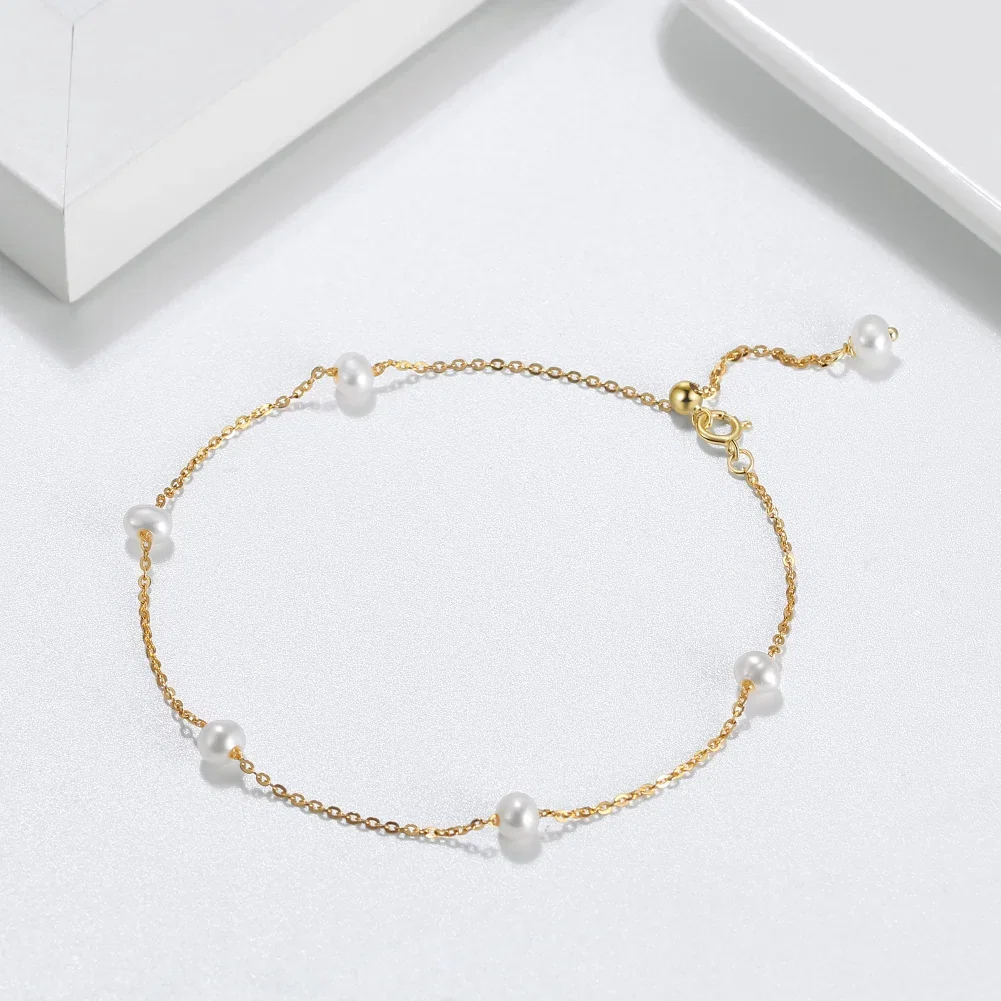 Brățară din Argint cu perle naturale de cultură Golden Pearl Whisper [2]