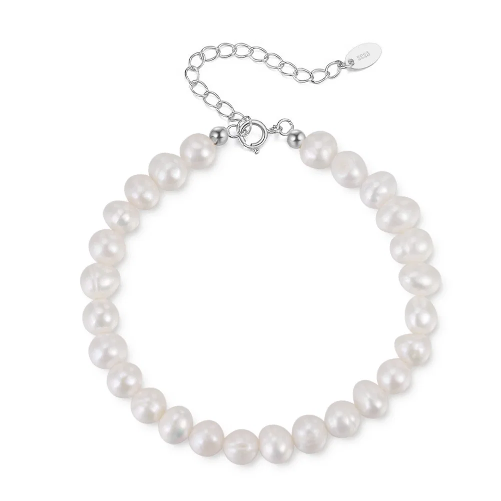 Set Colier și Brățară din argint cu perle naturale de cultură silver Raw Collection [6]