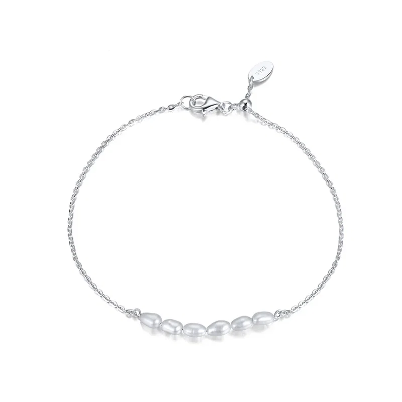 Set Brățară de mană și Brățară de picior din Argint cu perle naturale de cultură Silver Serenity [7]