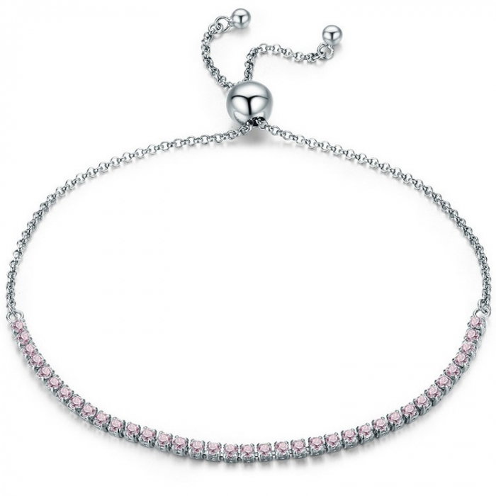 Brățară din argint Tennis Star Pink [1]