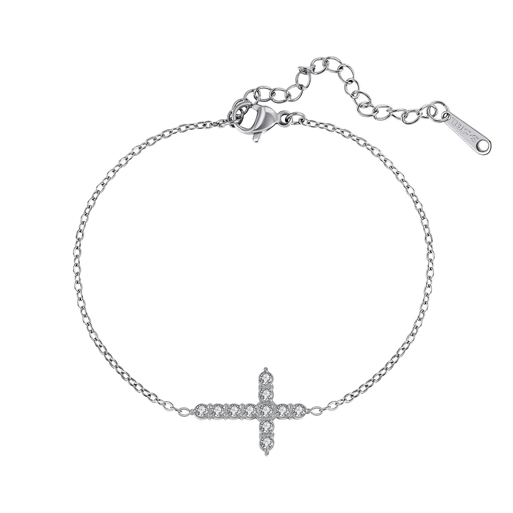Brățară Statement cu Cristale Zirconiu Cross Argintiu [1]