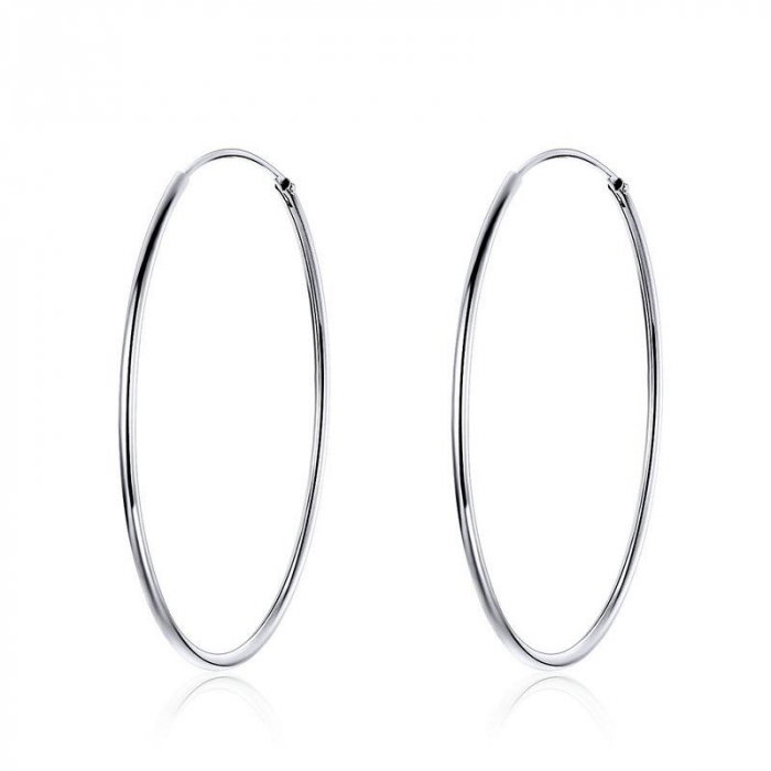 Cercei din argint Big Round Hoop [1]