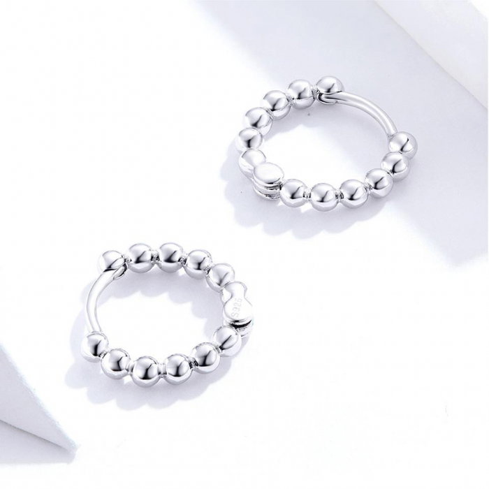 Cercei din argint Bubble Hoop [3]