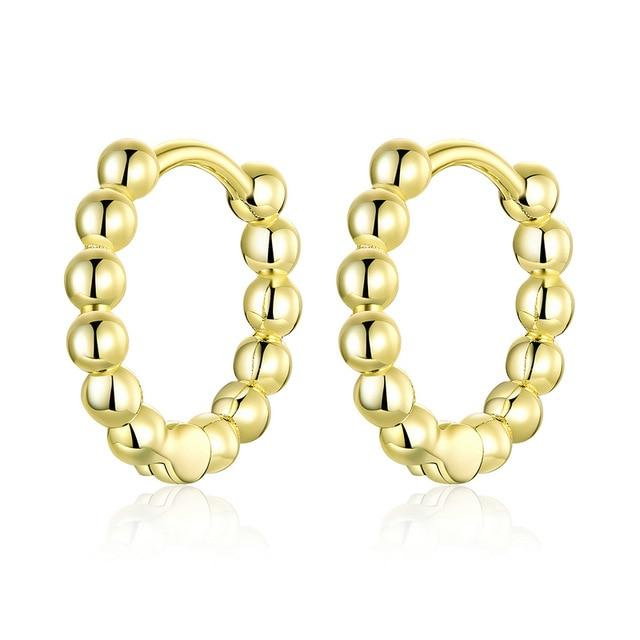 Cercei din argint Bubble Hoop Gold [1]