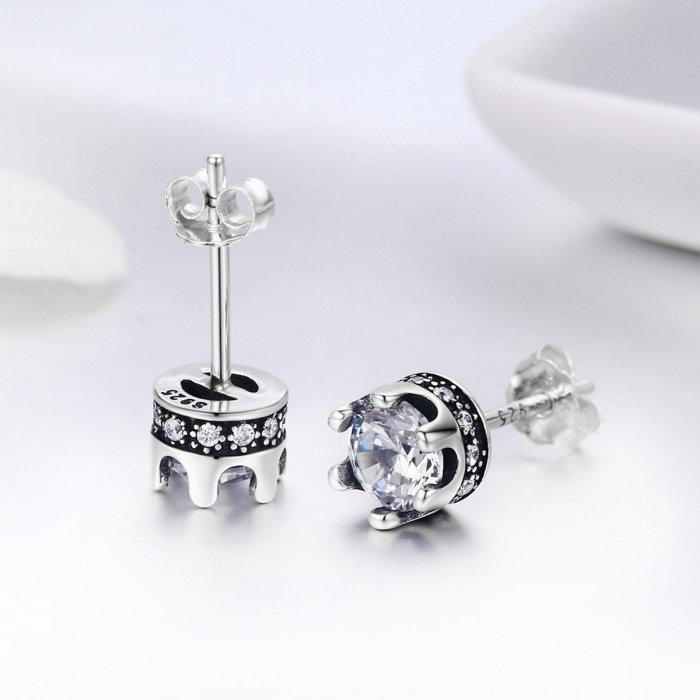 Cercei din argint Crystal Crown [5]