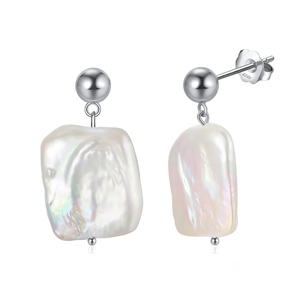 Set Cercei și Brățară din argint cu perle naturale de cultură Raw Baroque Silver [7]