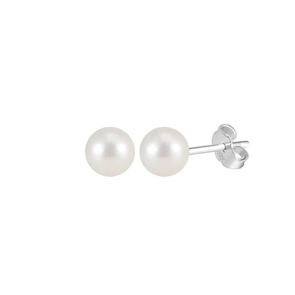 Cercei din Argint cu Perle Naturale de Cultură Sterling Silver [1]