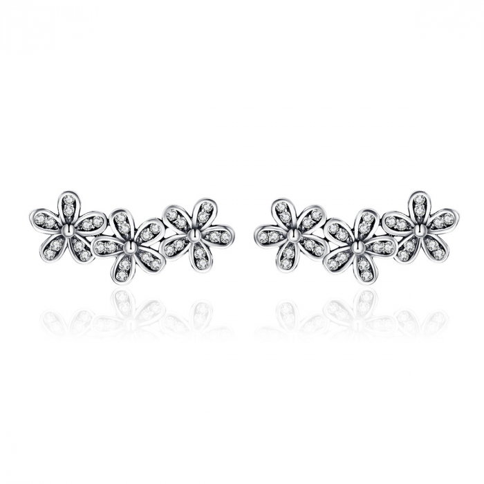 Cercei din argint Flower Trio Stud [1]