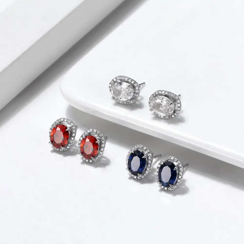 Cercei din Argint Halo Brilliance Studs Silver [4]