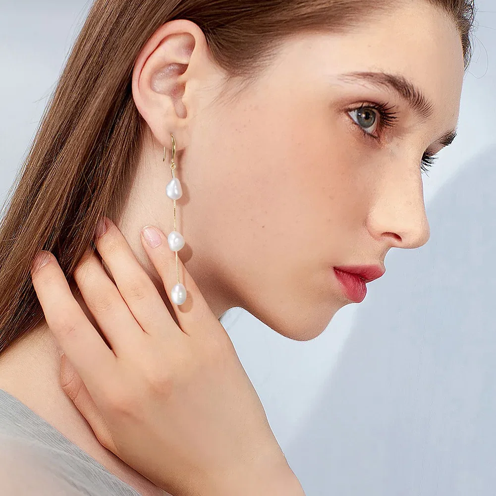Cercei din Argint Pearl Cascade Elegance Silver [2]